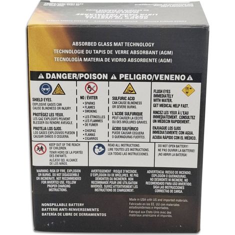 Batterie moto DEKA ETX15L - 12V – 14Ah