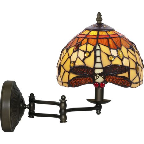 Wandleuchte mit beweglichem Arm, Durchmesser 20 cm, Serie Belle Amber