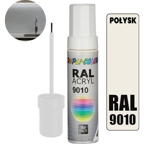 RAL 9010 Glanzweiß Ausbesserungsgrundierung mit Pinsel für Küchen- und Badezimmermöbel 12 ml (1/5)