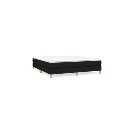 Sommier à lattes de lit avec matelas Noir 160x200 Tissu (1/5)