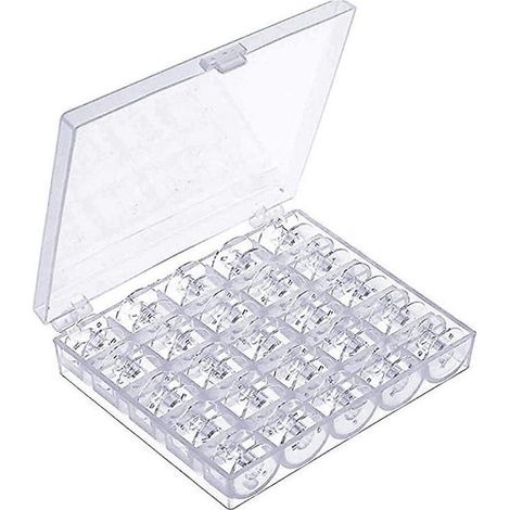 canette Machine A Coudre,bobines Pour Machine Coudre Canettes De Couture Universelle Bobine De Machine Coudre En Plastique Avec Bote De Rangemen (1/2)