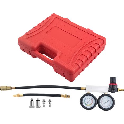 Car Petrol Engine Cylinder Pressure Leak Down Tester Compression Gauge Test Kit (1/5)