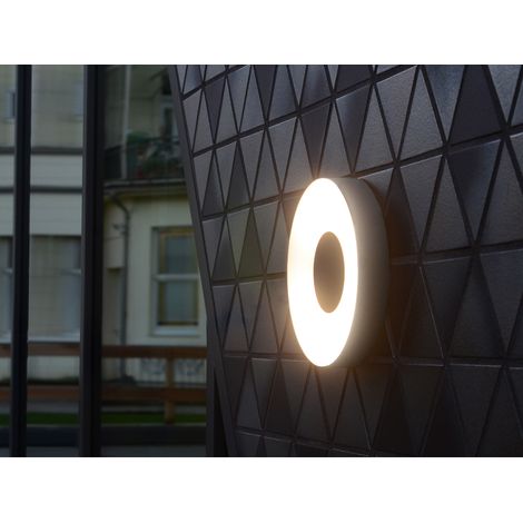 LED Außenleuchte für Decke & Wand UBLO Aluminium Silber, Ø19cm - IP44 (1/5)