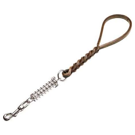 LAISSE POUR CHIEN DOUBLE TRESSE AVEC RESSORT 500 mm