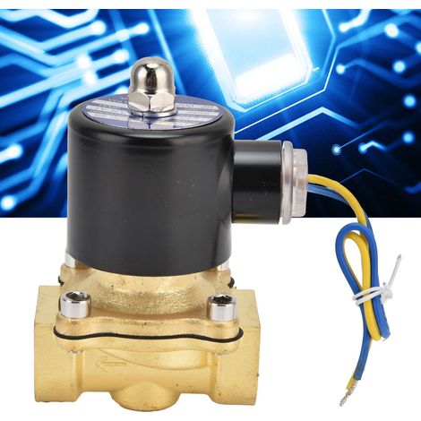 Electrovanne 2W-200-20 Laiton NC 3/4 Pouce pour Eau Air Gaz, 110V AC