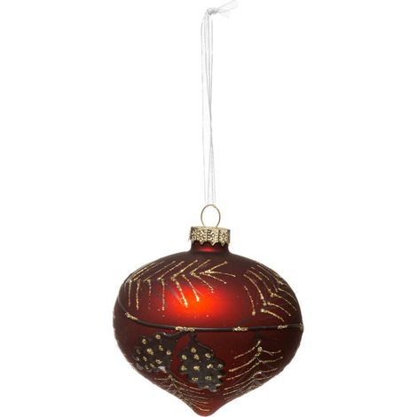 Boule de Noël 80 mm Pomme Pin 2 Assortiment - Feeric lights & christmas