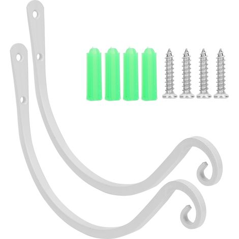 Wandhalterung für Pflanzgefäße, Laternen und Terrassendekoration – 20 cm, Weiß