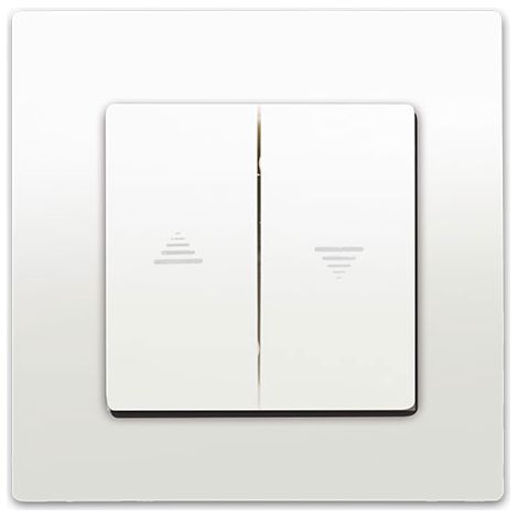 Interrupteur Volet Roulant Blanc Delta Viva + Plaque Blanc