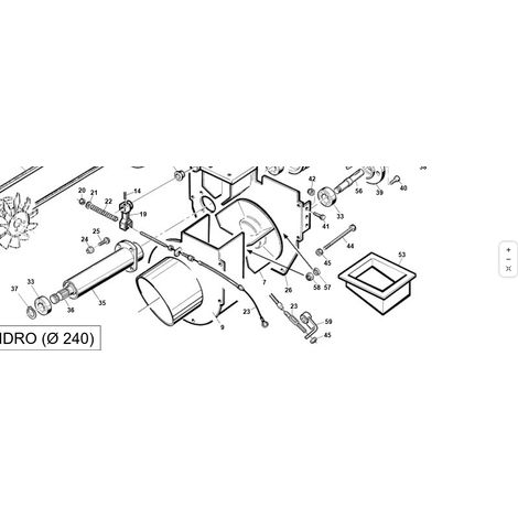 CUERPO DE TURBINA COMPLETO D=240 PINTADO DE NEGRO ORIGINAL KUBOTA GIANNI FERRARI PV95029101000