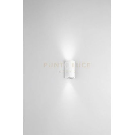 APPLIQUE ZENO ROUND BIANCO 2 LUCI ATTACCO GU10 IP65 BIEMISSIONE