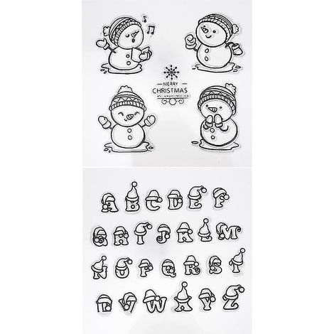 2 Stück durchsichtige Weihnachtsstempel