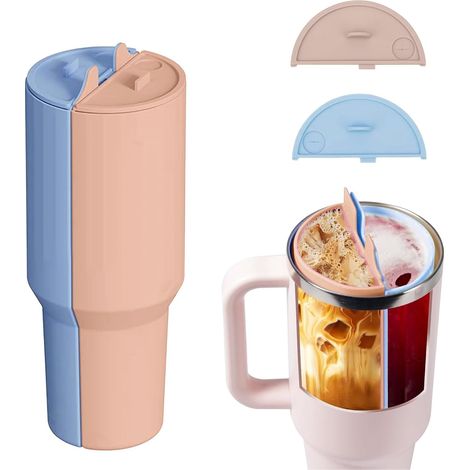 Accessoires pour coupe Stanley, séparateur de boissons, doublure en silicone, accessoires pour Stanley 40oz, séparateur de boissons 2 en 1 (1/5)