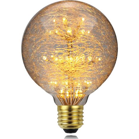Ampoule LED Vintage RGB Feu d'Artifice Edison 3W 220/240V E27 Décorative G95