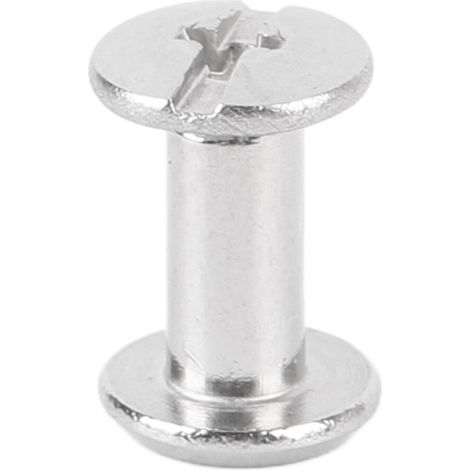 100 jeux de vis à riveter M2 en acier inoxydable haute résistance à tête plate ronde 3 x 6 x 6 mm / 0,12 x 0,24 x 0,24 po (1/5)