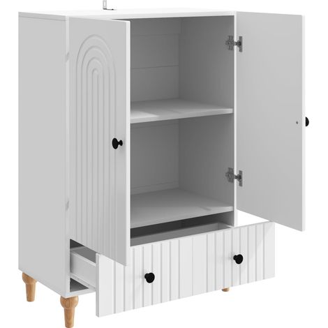 Maison Exclusive - Credenza Bianco Lucido 66 x 34,5 x 95 cm Legno ingegnerizzato