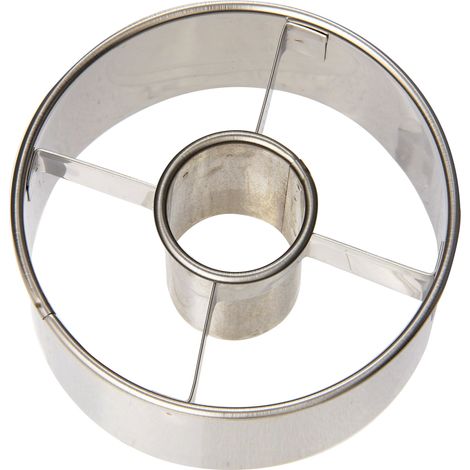 Coupe-beignet en acier inoxydable, argent (1/5)