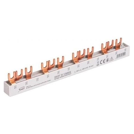 Anschlussstromschiene - Gabel 3-phasig 80A 12 Module 16 mm 81994006