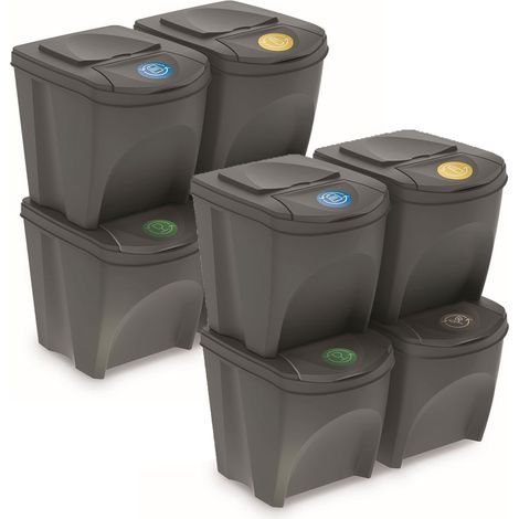 Poubelle wellhome sortibox 100 litres empilable compacte (1/3)