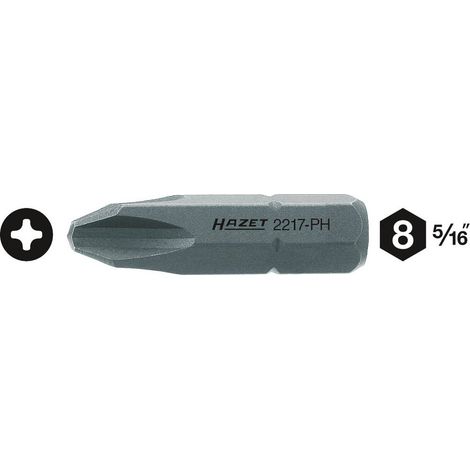 Embout-tournevis (bit) 2217-PH4 ∙ Hexagone massif 5/16 pouce (8 mm) ∙ Profil Phillips PH ∙ Taille PH4 (1/2)