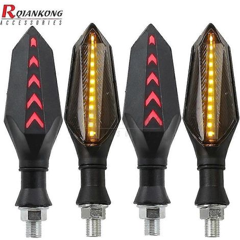 2 Stück Motorradscheinwerfer U2 Fern- und Abblendlicht LED-Fahrscheinwerfer, schwarze Zusatzlampe, 1200 lm, 30 W, 12 V, Motocross-Teile – 4 Stück