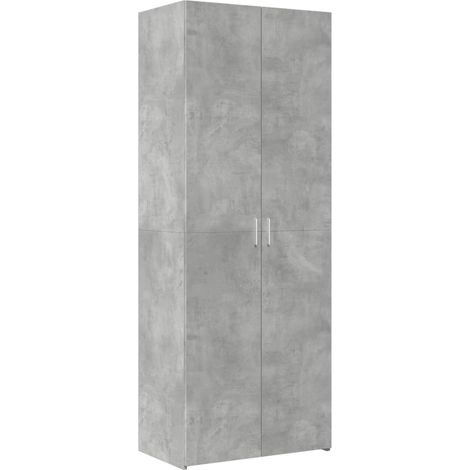 Aparador buffet cómoda armario mueble organizador cocina salón salón alto 70 x 42,5 x 185 cm madera contrachapada gris 020034716