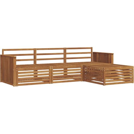 Conjunto de sofás de exterior 4 uds. Natural vidaXL (1/5)