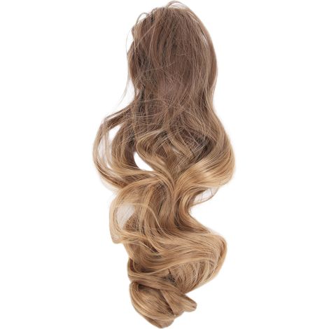 Perruque 8T27 Queue de Cheval Bouclée Longue 55cm Extension Cheveux avec Pince Crabe Dégradé Femme (1/5)