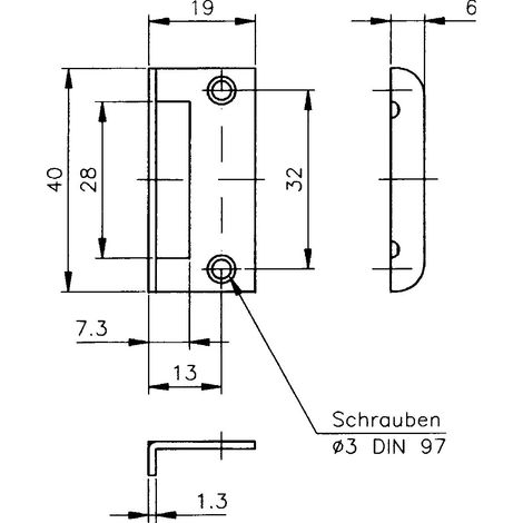 HEKNA Anschlagwinkel 321, Stahl (1/2)