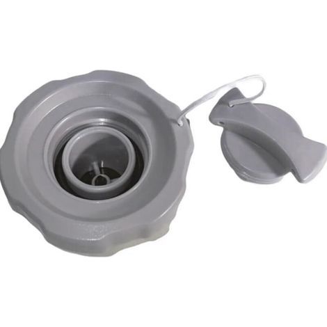 Lntyq Bouchon de valve d'air pour jacuzzi gonflable, bouchon à vis de gonflage pour valve d'air, Gris clair, Plastique, 5.593.81cm (1/5)