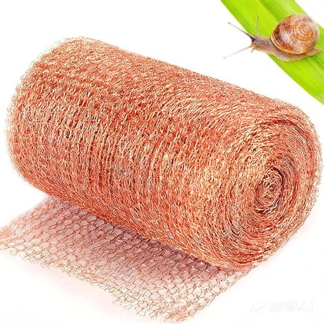 Filet Anti Limaces et Escargots, Filet Cuivre Anti Limace 12,7 cm x 6 m, Double Couche Pur Fil de Cuivre Contre Les Limaces et Les Escargots, Répulsif Anti-Limaces et Escargots (1/5)