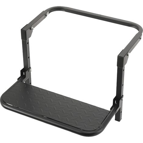 Marchepied Pliable, Hauteur Réglable, Pédale Antidérapante, Noir (1/2)
