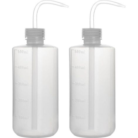 2er-Pack 500-ml-Quetsch-Waschflaschen aus Kunststoff mit schmaler LDPE-Öffnung, Quetsch-Gießflasche, 500 ml (1/5)