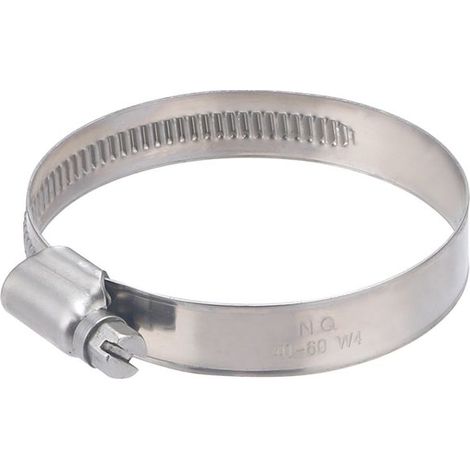 2 Abrazaderas de Sujeción Inoxidable Ancho 9 milímetros Sujeción Diámetro 40-60 mm AROZ.