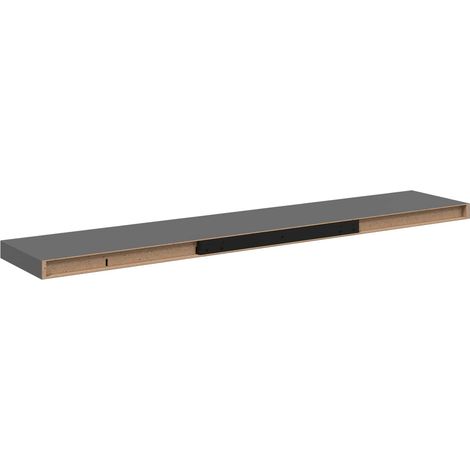 Maison Exclusive - Schweberegal Hochglanz-Grau 120x23,5x3,8 cm MD (1/5)