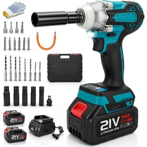 Wireless Impact Wrench 1/2 Inch 1000Nm Brushless 2 x 4Ah + Charger (1/5)