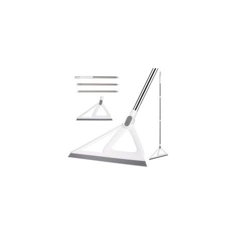 Balai multifonction en silicone, balai raclette pour balayer l'eau et les poils d'animaux, balai magique en caoutchouc (blanc) (1/5)