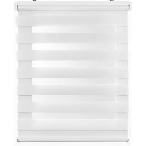 STOR PLANET - DUOLUX - TENDA A RULLO SEMIFILTRANTE CON FRANGE TRASPARENTI COLORE BIANCO - 120X250CM
