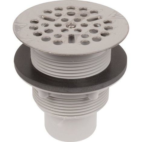Bonde de douche siphoïde droite PVC Ø 32/40mm – Hauteur de serrage 50mm – Sortie à coller – Pour chantiers humides – P-Pro