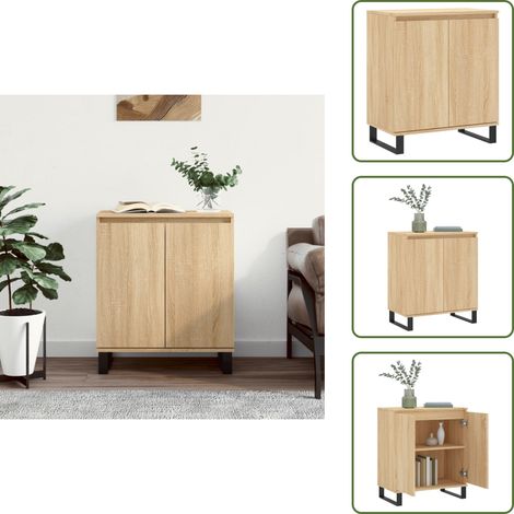 Sideboard Sonoma-Eiche 60x35x70 cm Holzwerkstoff - Sideboard - Wohnzimmermöbel - Holzmöbel - Eichefarben - Kommode (1/5)