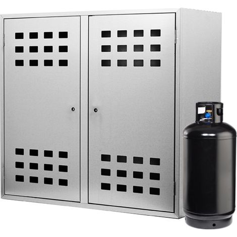 Cassetta da esterno per 2 bombole gas da 15 kg in lamiera zincata 90x98x42 cm