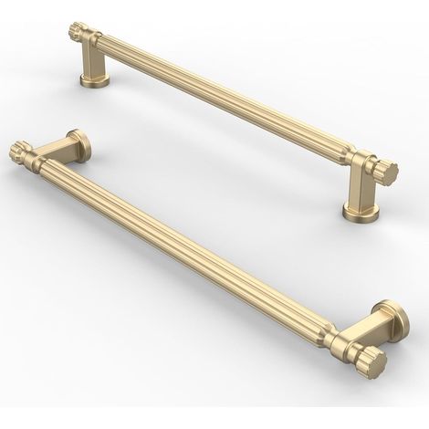 2 poignées de cuisine, entraxe de perçage pour poignées de meubles, poignées d'armoires, poignées de tiroirs, poignées de portes de salle de bain, laiton, 192 mm (1/5)