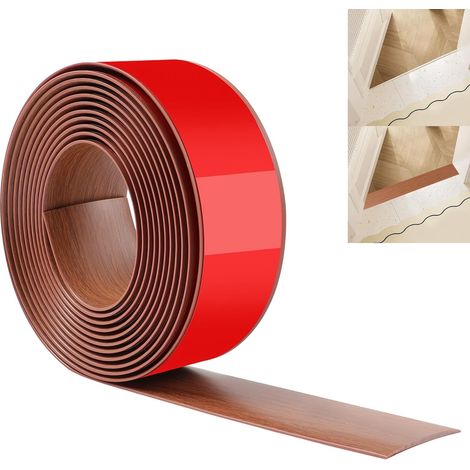 Bande de Transition de Sol JUNART 400cm×5cm, Bandes de Revêtement de Sol Autocollantes en PVC, Bande de Séparation de Porte de Sol pour Joindre les Espaces de Sol, Moquette,Carrelage (1/5)