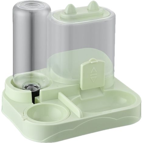 Doppelnapf aus Edelstahl für Hunde und Katzen mit 400-ml-Reservoir und 700-ml-Trinksystem, rutschfester Oberfläche (1/5)