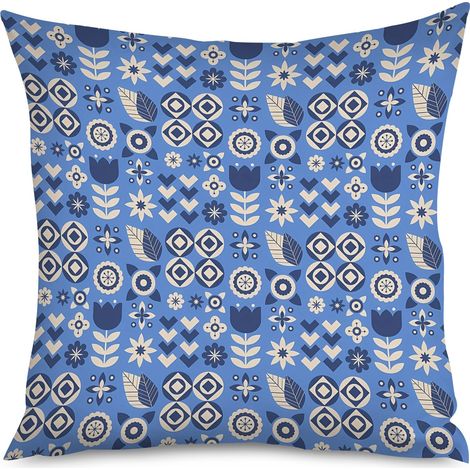 Housse de coussin imprimé lune et soleil (1/5)
