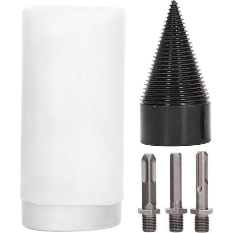 Jeu de forets pour fendeuse de bûches électrique avec 3 tiges amovibles, 45 mm