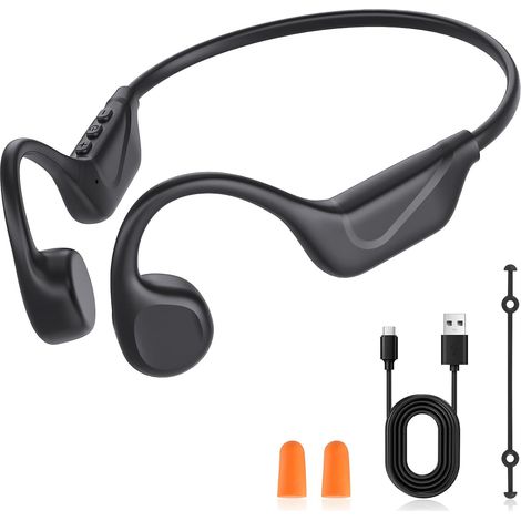 Casque Conduction Osseuse Bluetooth 6.0, Étanche IPX5 Écouteurs à Conduction Osseuse Oreille Ouverte, 10 Heures d'Autonomie, Casque Osseux sans Fil pour Sports Cyclisme Course à Pied (1/5)