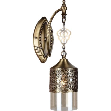 Lampe murale Applique Cuivre en métal, verre, 10 x 20 x 40 cm (1/2)