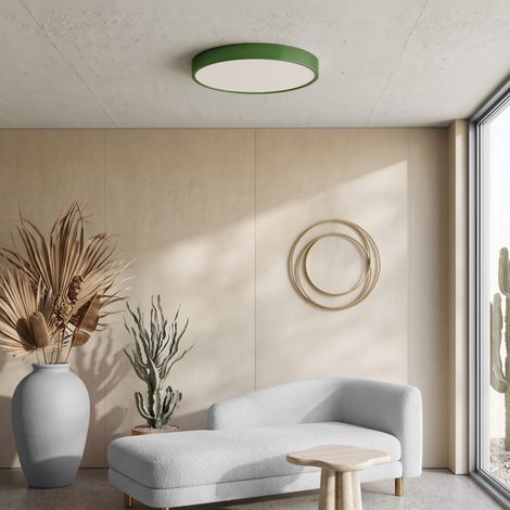 Plafón de Techo de Metal Verde d46 LED  Serie ALMUDENA (1/5)