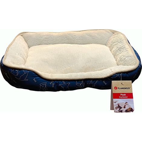 Coussin Lilly bleu Rectangle 50 x 40 x 12 cm pour petit chien et chat - Flamingo (1/4)