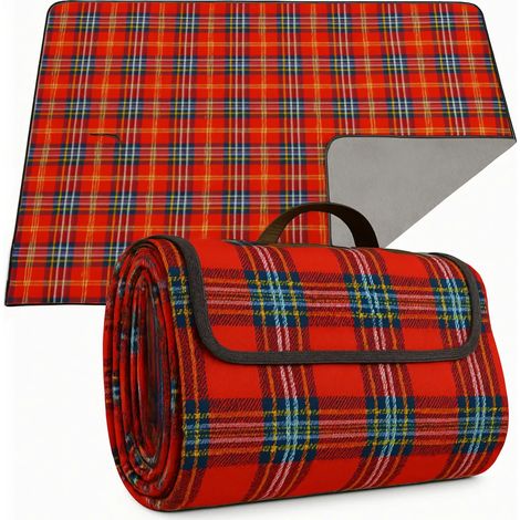 Picknickdecke 180 x 150 cm, wasserdicht und warm, Reisedecke, Campingdecke, Stranddecke, leicht und kompakt XXL, ultraleichte Campingmatte für Camping, Picknick, Garten und Outdoor-Aktivitäten